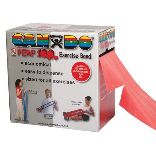 Cando No Latex Exercise Band Red Light 100yd Disp Box product image