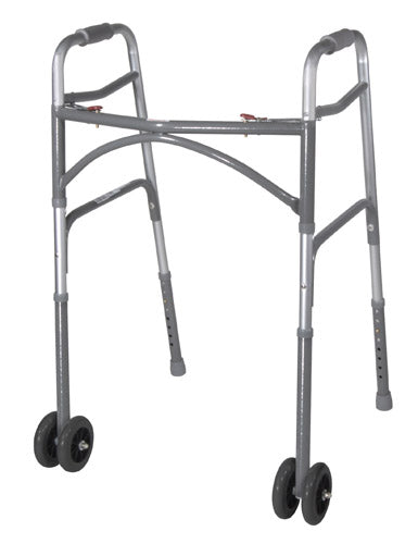 Bariatric Adult Folding Walker w/Wheels Double Button product image