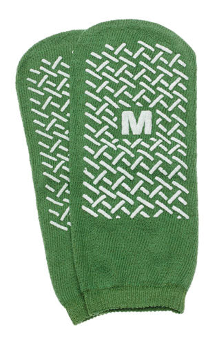 Slipper Socks; Med Green Pair Men's 5-6 Wms 6-7 Child 7-11 product image