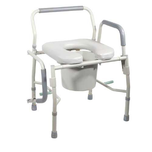 Commode Drop-Arm KD w/Padded Open-Front Seat Tool-Free product image