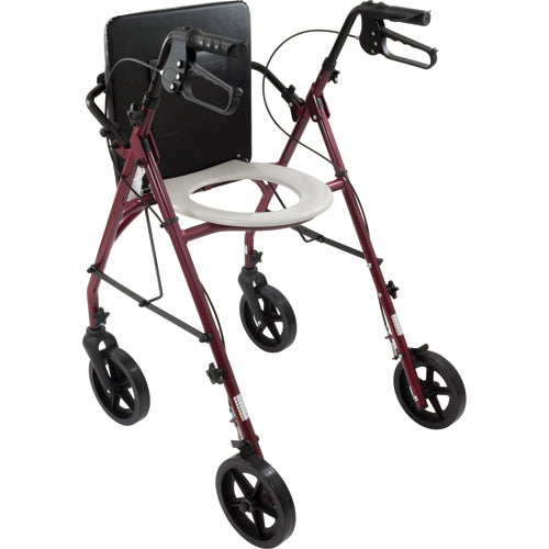 Free2GoTM Rollator Burgundy Toilet Seat Walker Frame product image