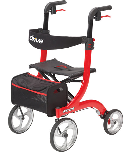 Nitro Rollator Red with 10 Casters product image