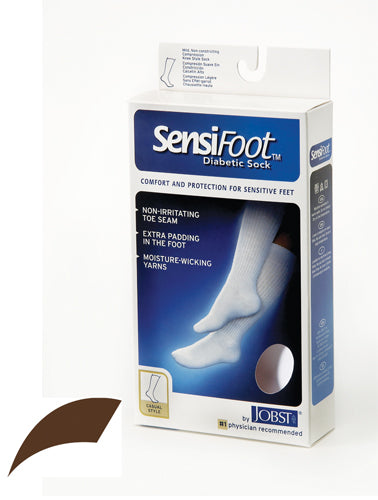 Sensifoot Diabetic Socks Over the Calf Brown Medium product image