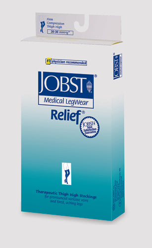 Jobst Relief 20-30 Thigh-Hi Black Small w/Silicone Band product image