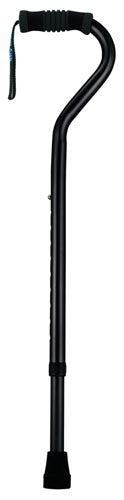 Standard Offset Walking Cane Adjustable Aluminum Black product image