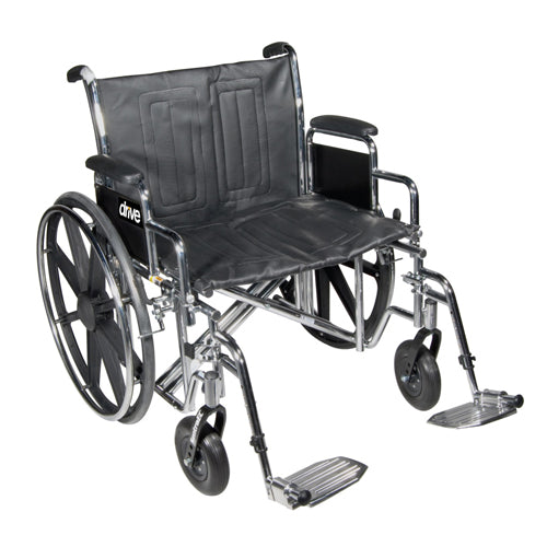Wheelchair Std Dual-Axle 24 w/Rem Full Arms & Elev Legrest product image