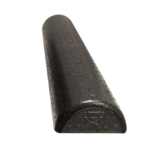 CanDo Foam Roller Black Compos Extra Firm Half-Round 6 x 36 product image