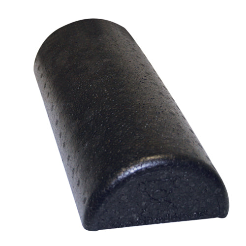 CanDo Foam Roller Black Compos Extra Firm Half-Round 6 x 12 product image