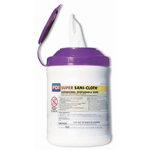 Sanicloth 'Super' Wipes 6 x 6.75 Tub/160 product image