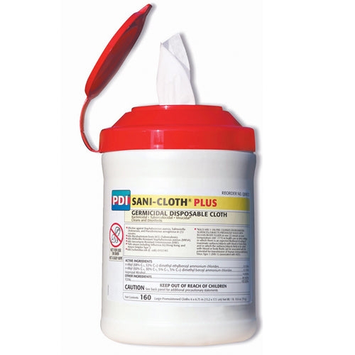 Sanicloth 'Plus' Classic Wipes 6 x 6.75 Tub/160 product image