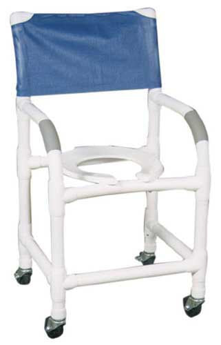 Shower Chair PVC w/Soft Seat Sldng Ftrst & Double Drop Arms product image