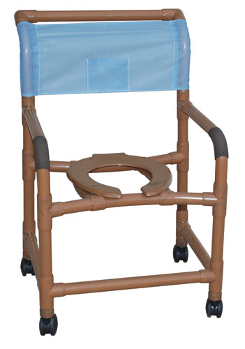 Shower Chair Wide Deluxe PVC Wood-Tone product image