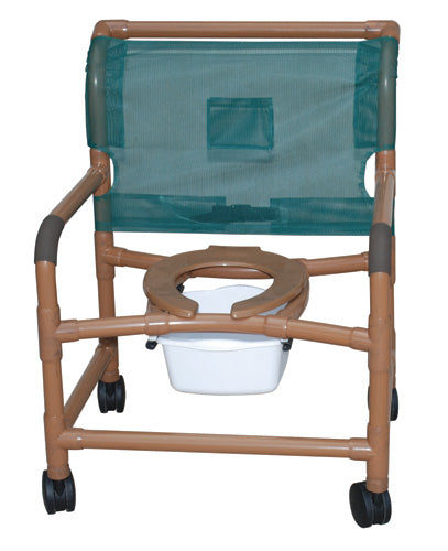 Shower Chair X-Wide PVC Deluxe Wood-Tone product image