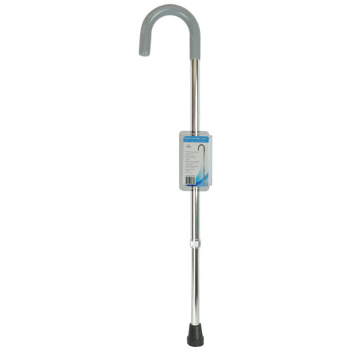 Cane Round Handle Blue Jay Silver with Vinyl Comfort Grip product image