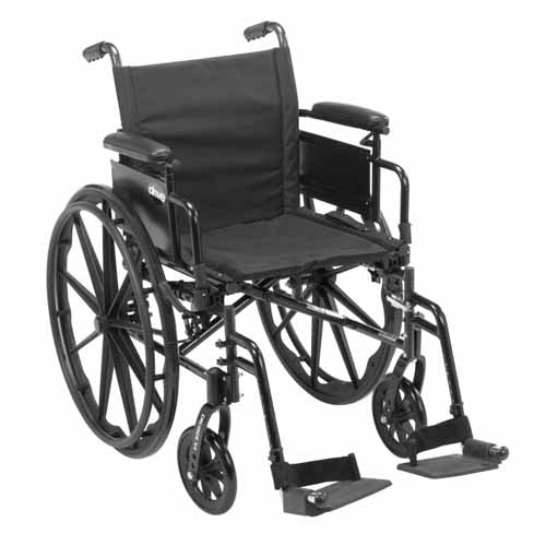Cruiser X4 Wheelchair 18 w/SF & Ht Adj Flip-Back Full Arms product image