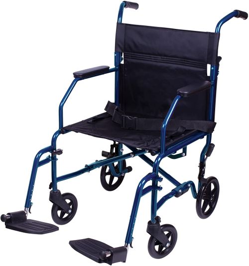 Transport Chair 19 Steel Metallic Blue Folding product image