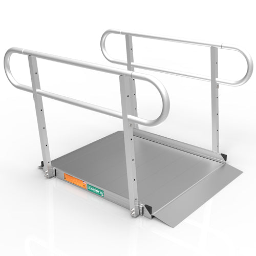 Portable Ramp Solid Surface 4' w/Handrails Two-Line 3G product image