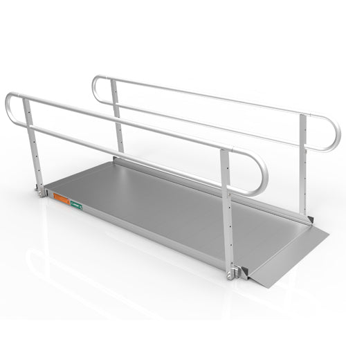 Portable Ramp Solid Surface 8' w/Handrails Two-Line 3G product image
