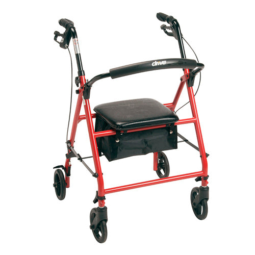 Rollator Steel Red w/6 Whls Knocked-Down product image