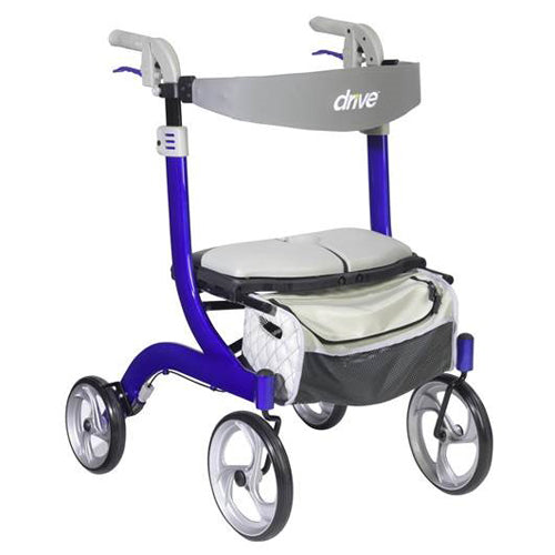 Nitro DLX Rollator Firm Foam Seat Blue Frame product image