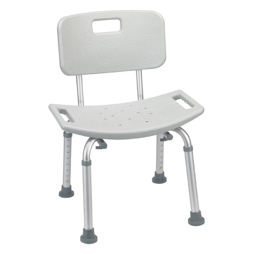 Deluxe Aluminum Bath Chair With Back Gray Retail (Each) product image