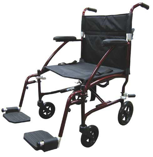 Fly-Lite Transport Chair Burgundy 19 product image