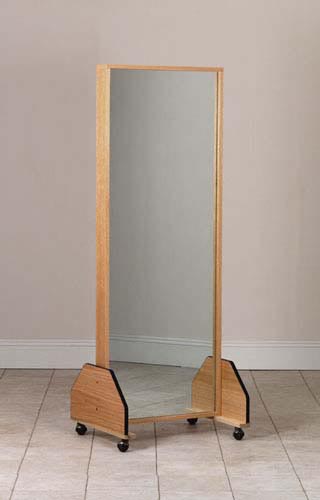 Portable Adult Single Mirror with Casters 27  W x 72  H product image