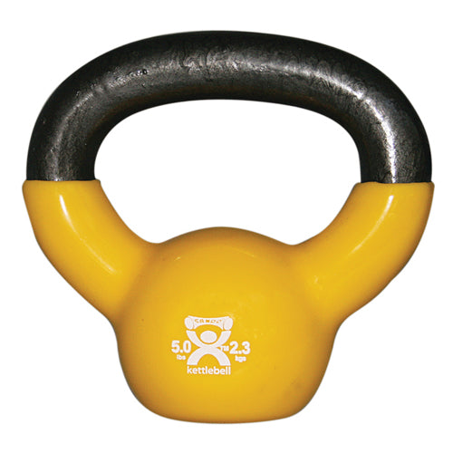 Kettlebell Vinyl Coated Weight Yellow  5lb  8  Diameter product image