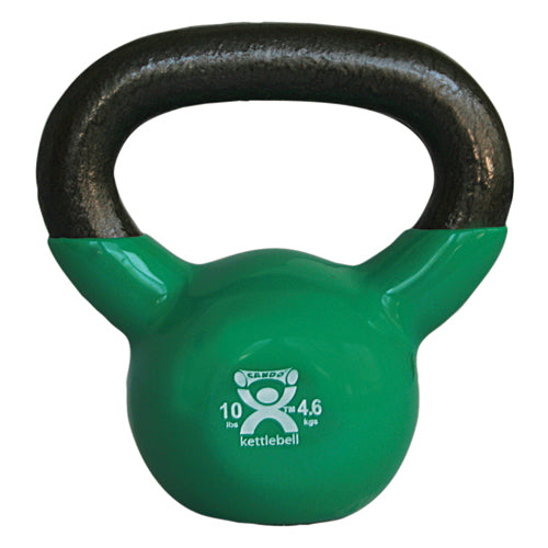 Kettlebell Vinyl Coated Weight Green  10lb  9  Diameter product image