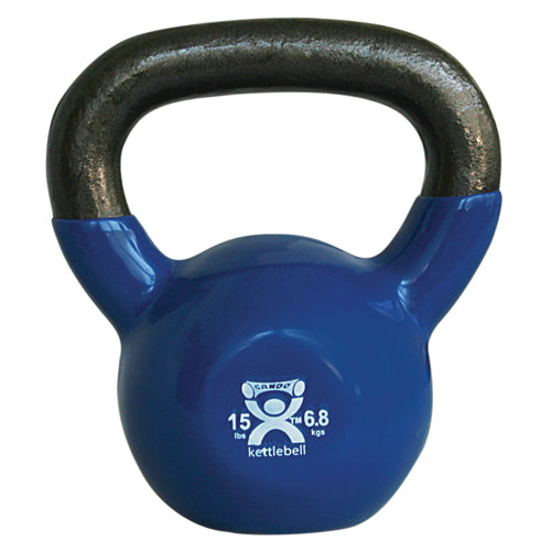 Kettlebell Vinyl Coated Weight Blue  15lb  9  Diameter product image