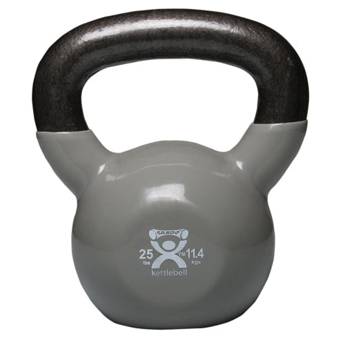 Kettlebell Vinyl Coated Weight Silver  25lb  11  Diameter product image