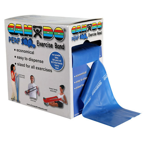 Cando Exercise Band Blue Heavy 100-Yard Dispenser Box product image