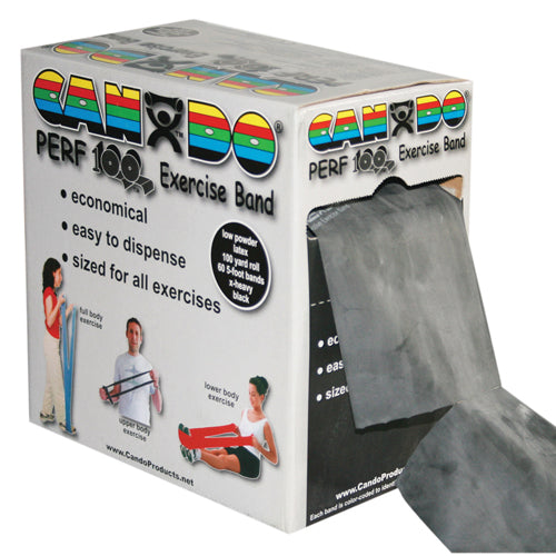 Cando Exercise Band Black X-Heavy 100-Yard Dispenser Box product image