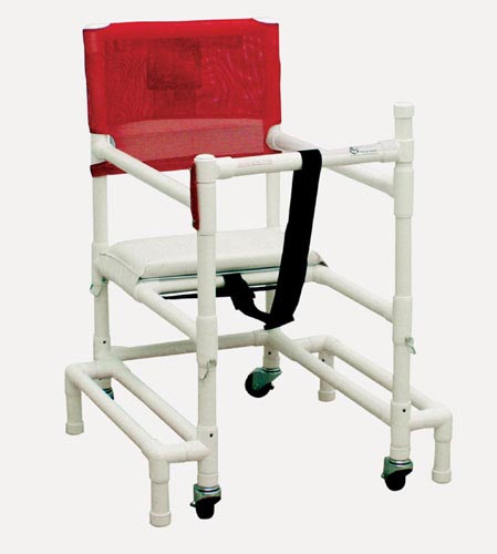 Walker PVC w/Ht Adj Arms & Seat-Standard w/Outriggers product image