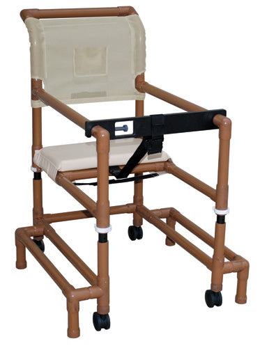 Walker PVC w/Ht Adj Arms &Seat Std w/Outriggers-Wood Tone product image