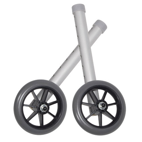 Walker Wheels 5  Fixed With Rear Glide Caps (pair) product image