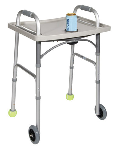 Universal Walker Tray with Cup Holder  Grey  Drive product image