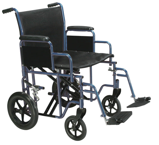 Transport Wheelchair Bariatric 20  Wide  Blue product image