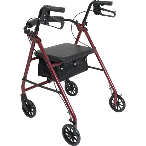 Aluminum Rollator w/Loop Brake Burgundy  4-Wheel product image