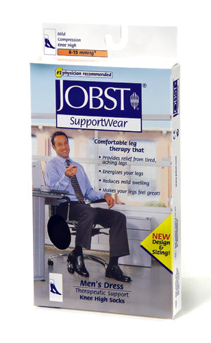 Jobst For Men 8-15 Small Over-The-Calf Dress Sock Black product image