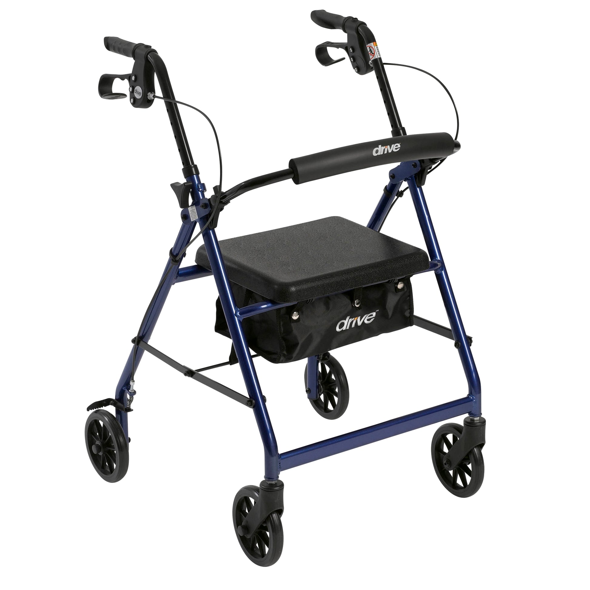 Rollator 4-Wheel with Pouch & Padded Seat Blue - Drive product image