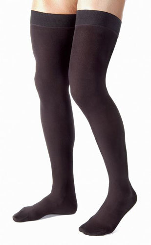 Jobst for Men 15-20 Thigh High Black Small Ribbed Style product image