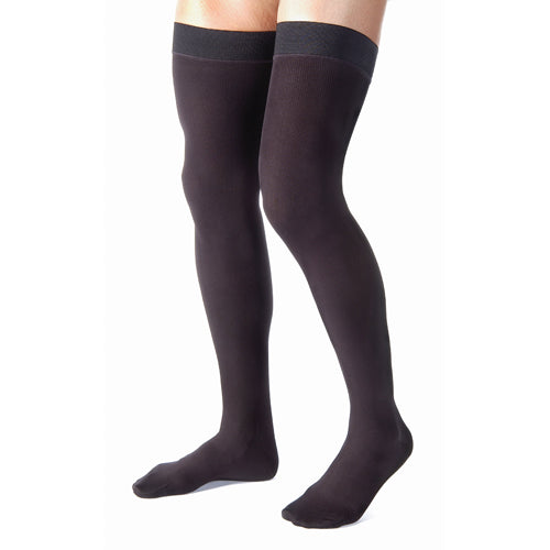 Jobst for Men 15 -20 Thigh Hi Ribbed Black X-Large product image