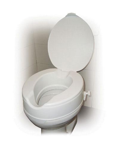 Raised Toilet Seat w/Lid 4  Savannah-style  Retail product image