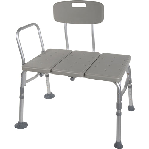 Transfer Bench Plastic (Drive) 3-Section and Backrest-Gray product image