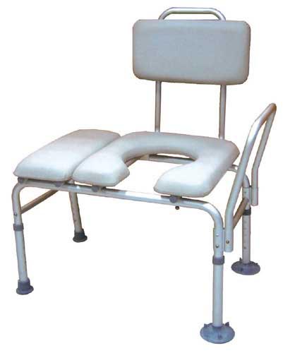 Transfer Bench & Commode Combination w/Padded Seat product image