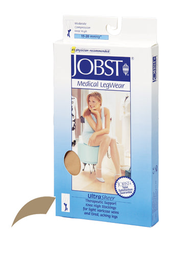 Jobst Ultrasheer 15-20mmHg Knee Hi Small (pr) Honey product image