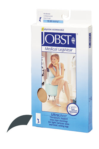 Jobst Ultrasheer 15-20mmHg Knee Hi Large (pr) Antracite product image
