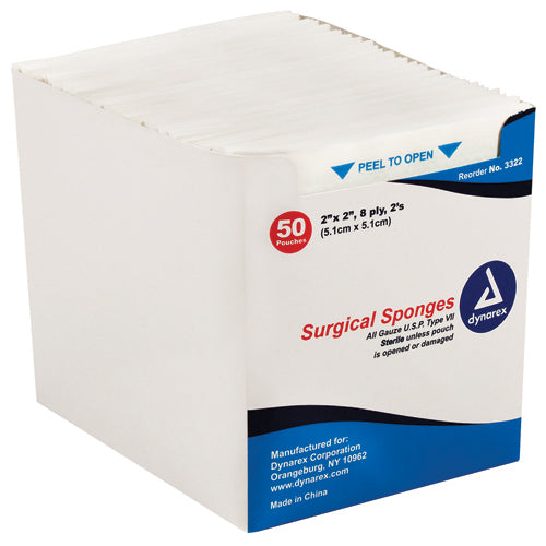 Gauze Sponges Sterile- 2's 4 X 4 -12ply (25-2's per tray) product image
