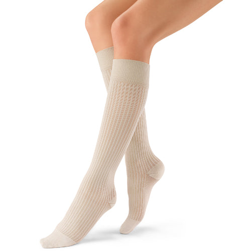 Jobst soSoft Socks KneeHigh 8-15 mmHg Sand  Large  1/pair product image